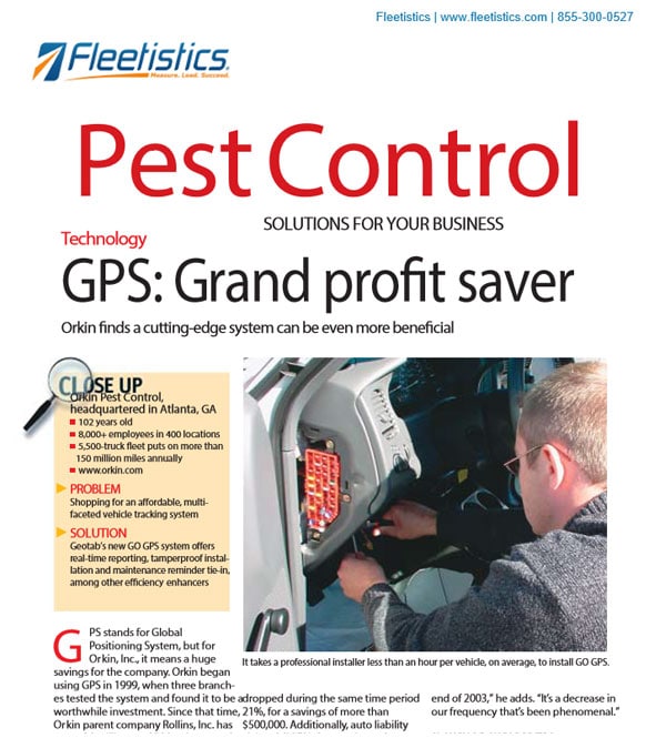 Orkin Pest Control GPS Return On Investment