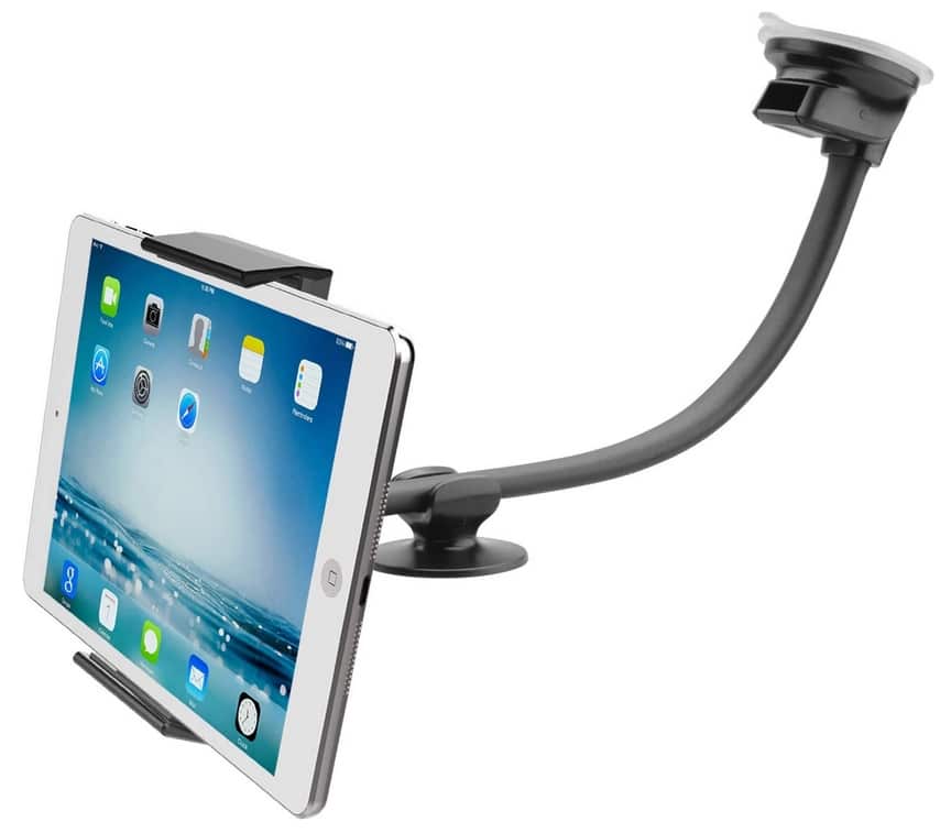 Tablet Glass Mount with iPhone