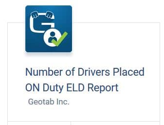 Drivers On Duty Report