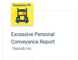 Excessive Personal Conveyance Report