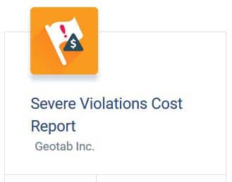 Severe violations Cost report