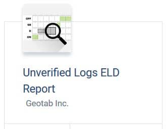 Unverified Logs report