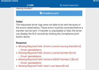 Geotab ELD Mobile App Print Compliance Docs
